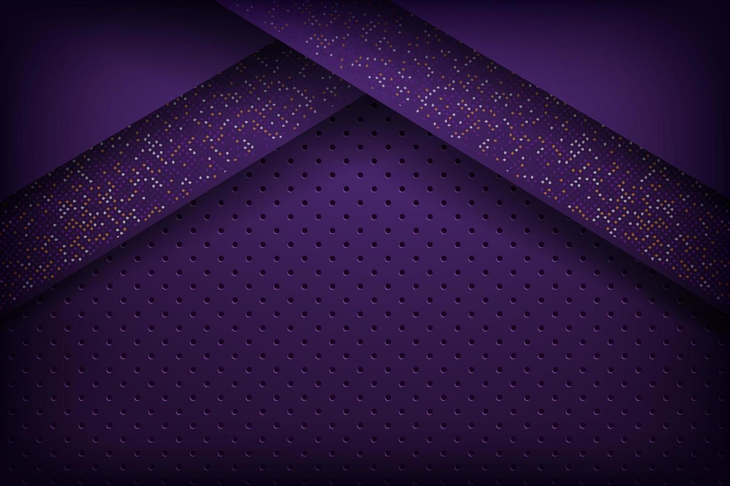 Dark abstract background purple with black overlap layers vector