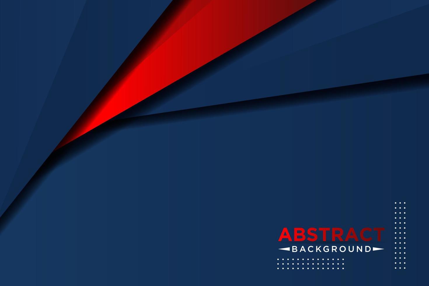 abstract 3d dark blue background with a combination of luminous red overlap vector