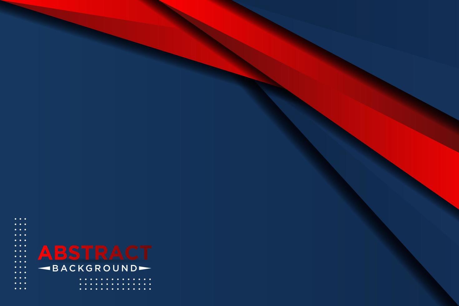 abstract 3d dark blue background with a combination of luminous red vector