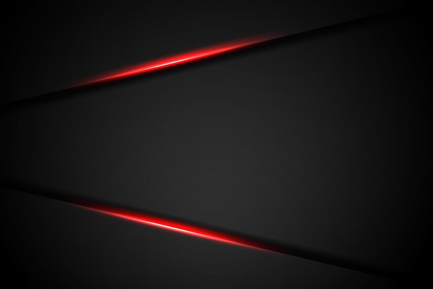 Abstract red light line on dark grey blank space background vector