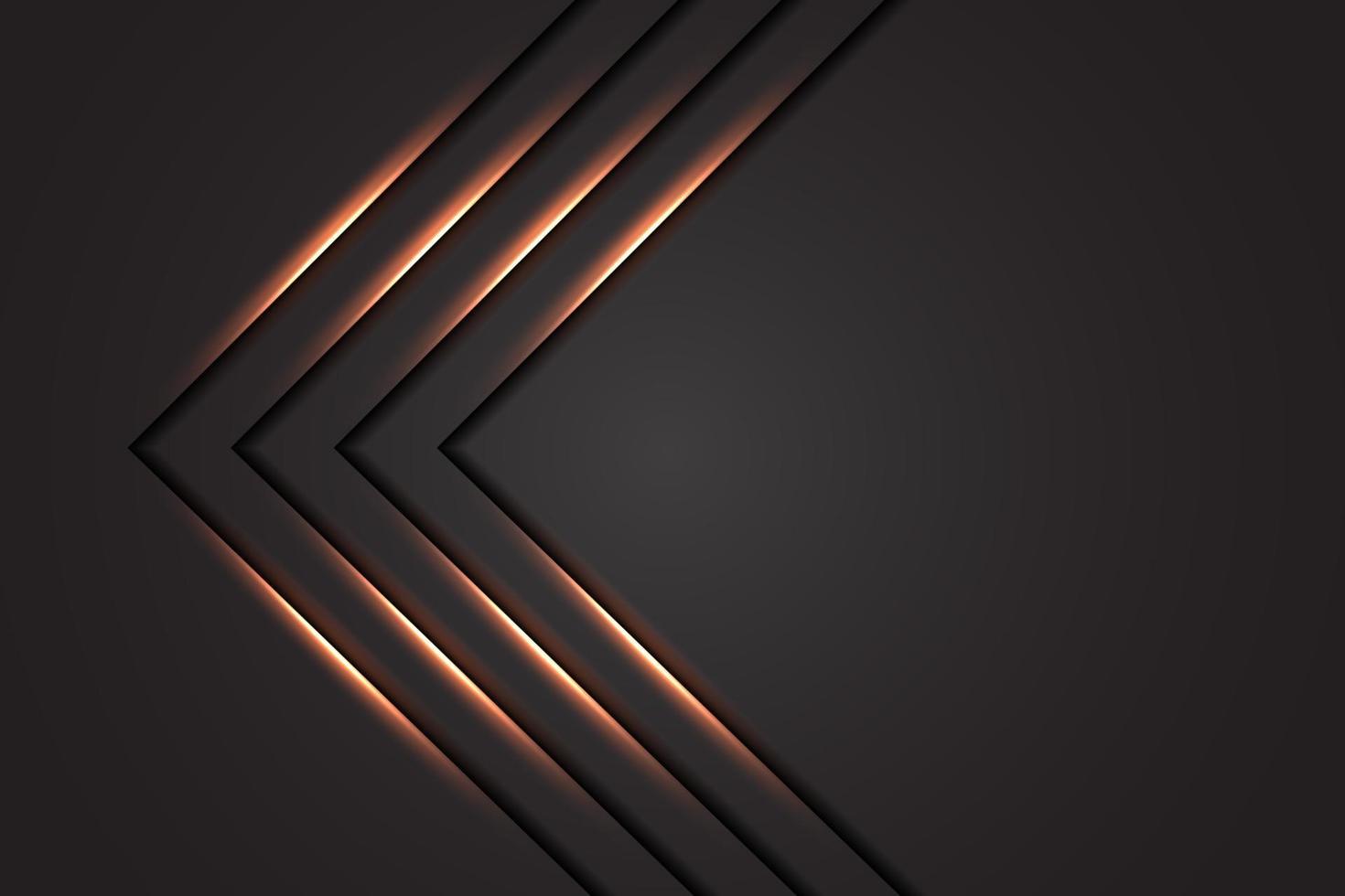 Abstract yellow light arrow and text on dark black blank space design vector