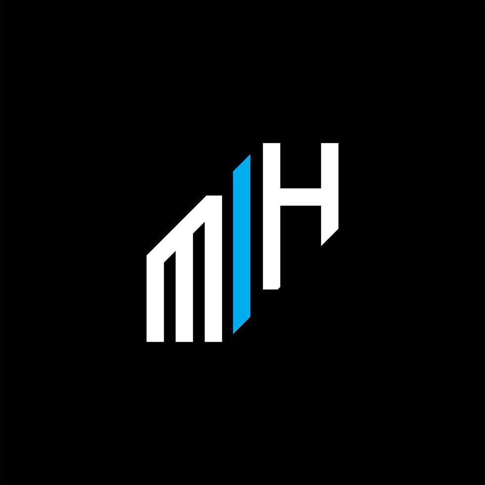 MH letter logo creative design with vector graphic