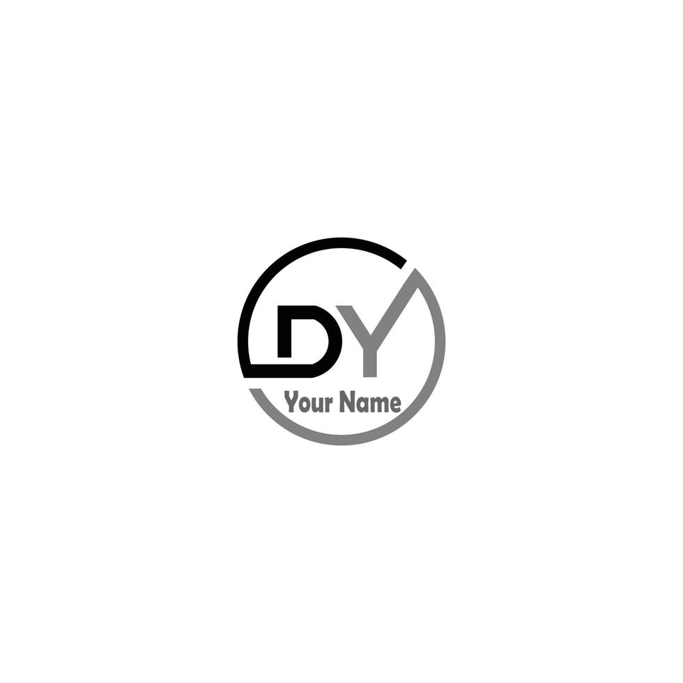 Basic RGBcool and simple D and Y logo illustrations suitable for brand logos and others vector