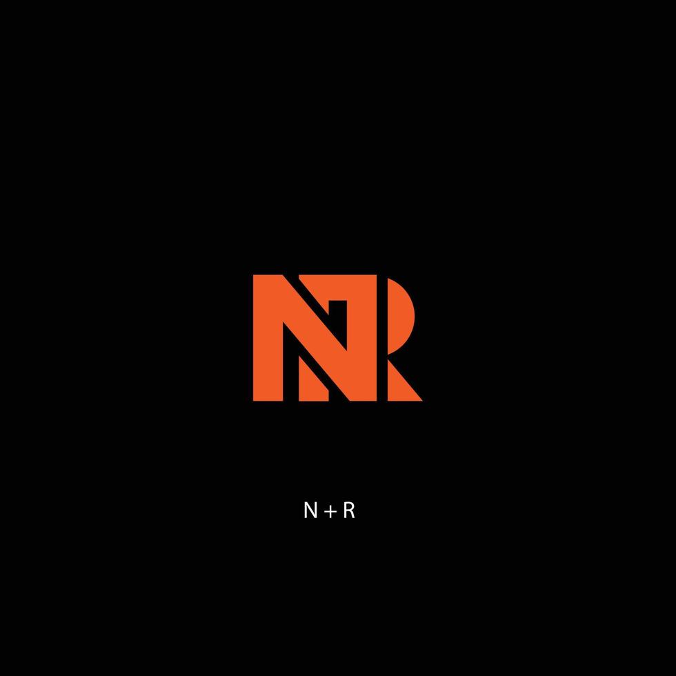 cool and simple letter N and R logo illustration suitable for brand names and other people vector