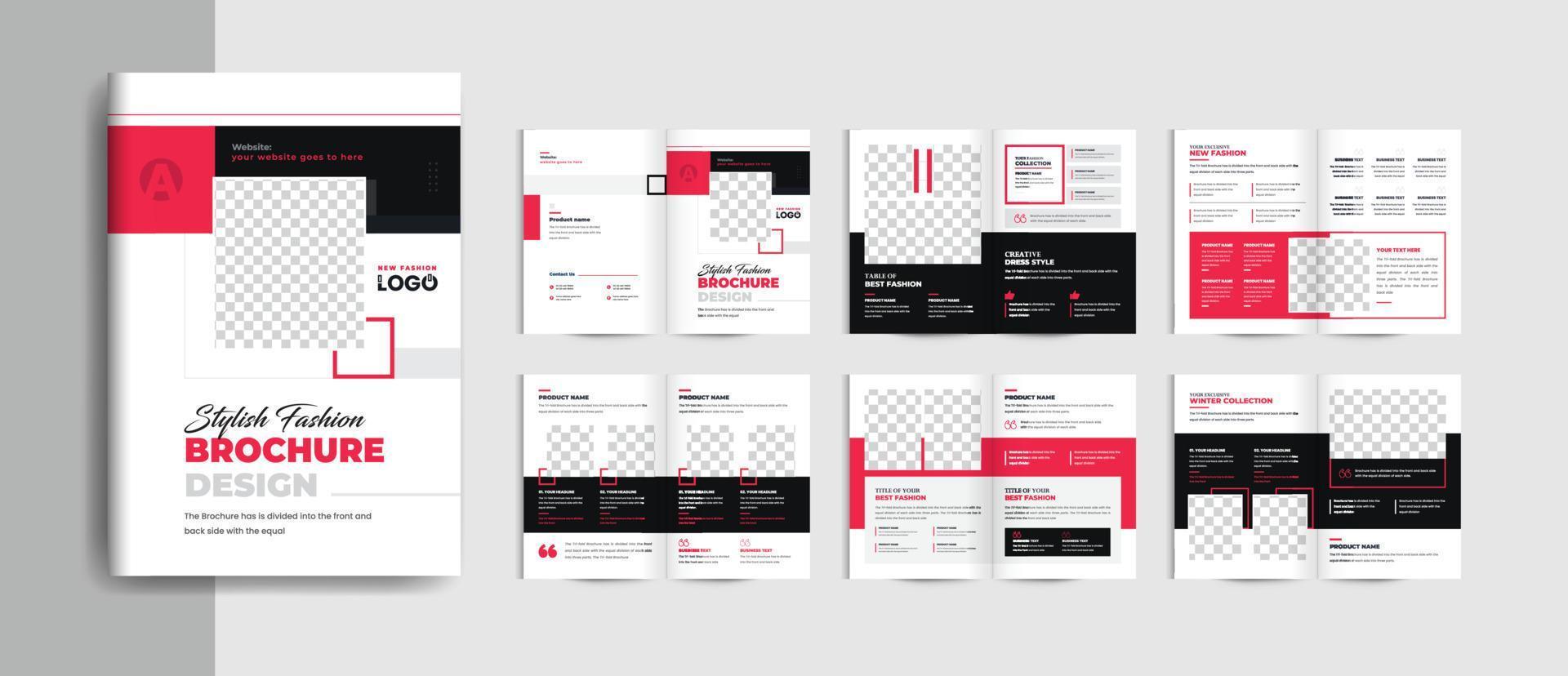 Modern fashion brochure design template vector