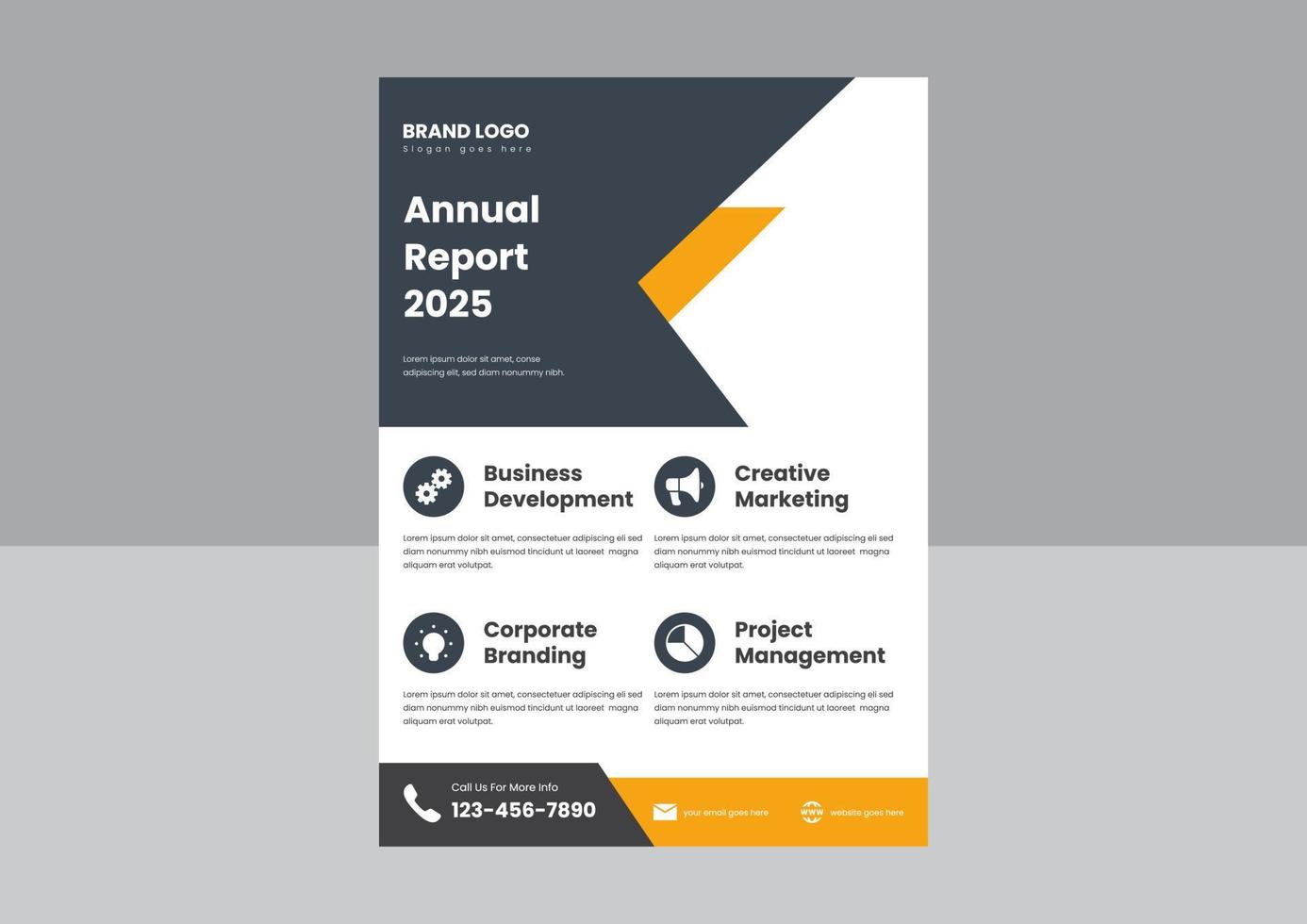 annual report flyer brochure poster template. business corporate flyer poster brochure design template. vector