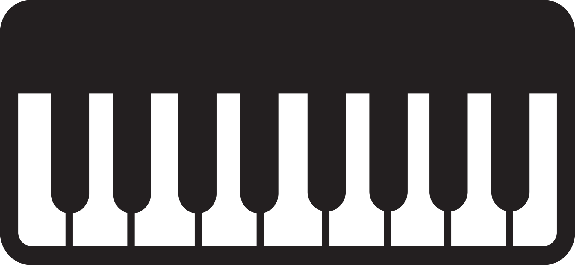 design de símbolo de sinal de ícone de piano png