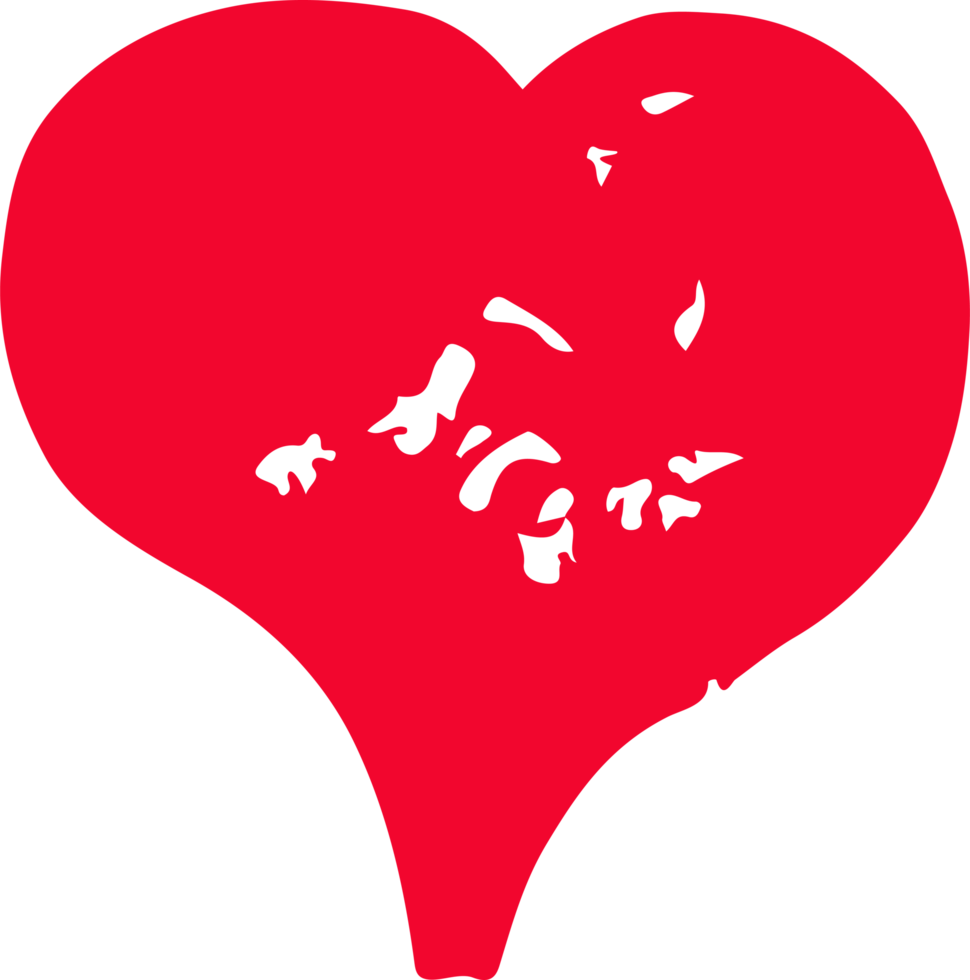 Hand drawn heart icon sign design png