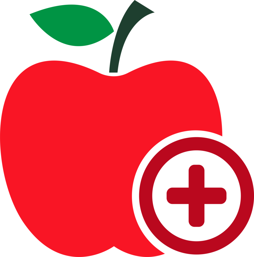 diseño de símbolo de signo de icono de manzana png