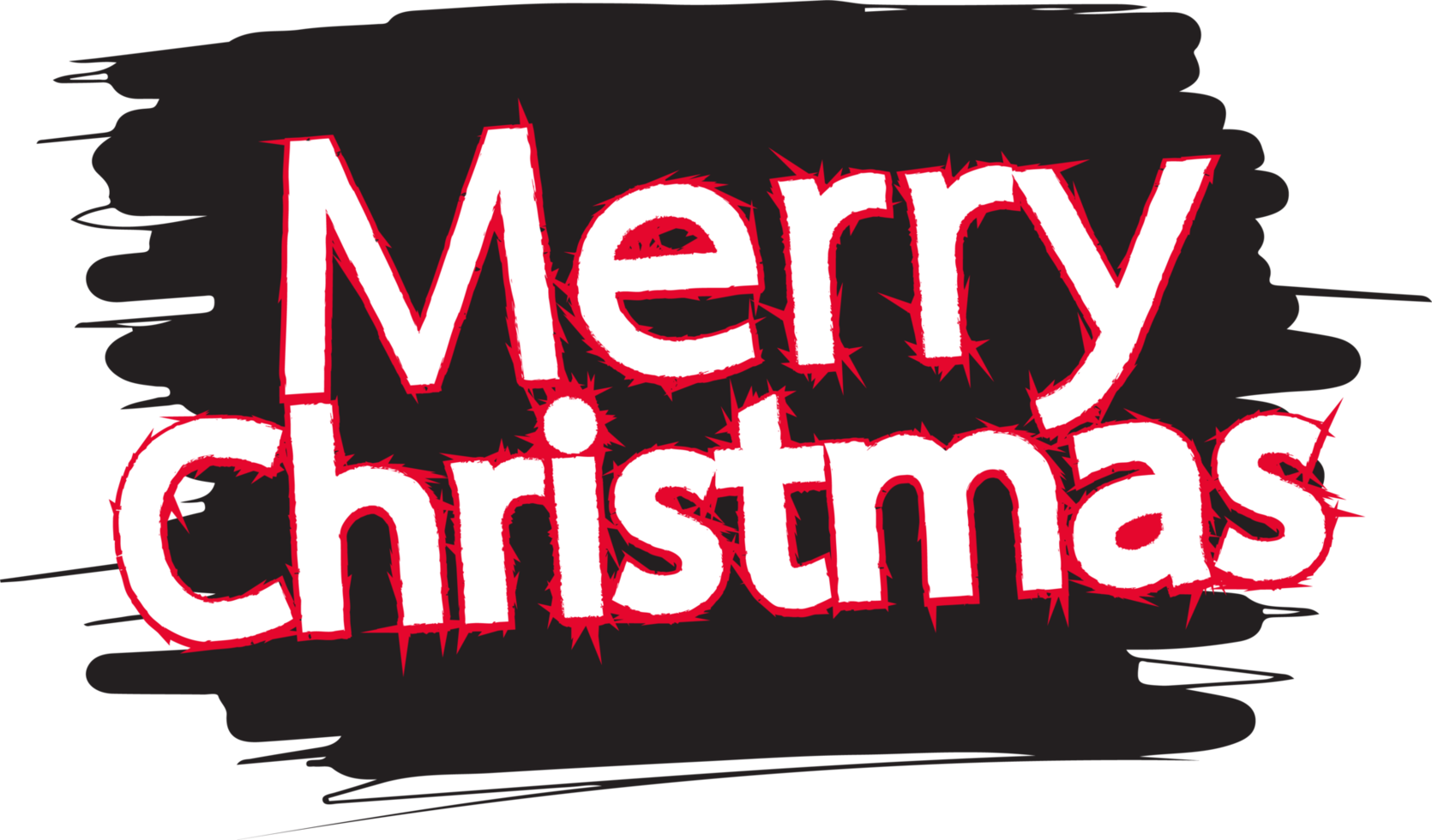 Merry Christmas text Lettering design png