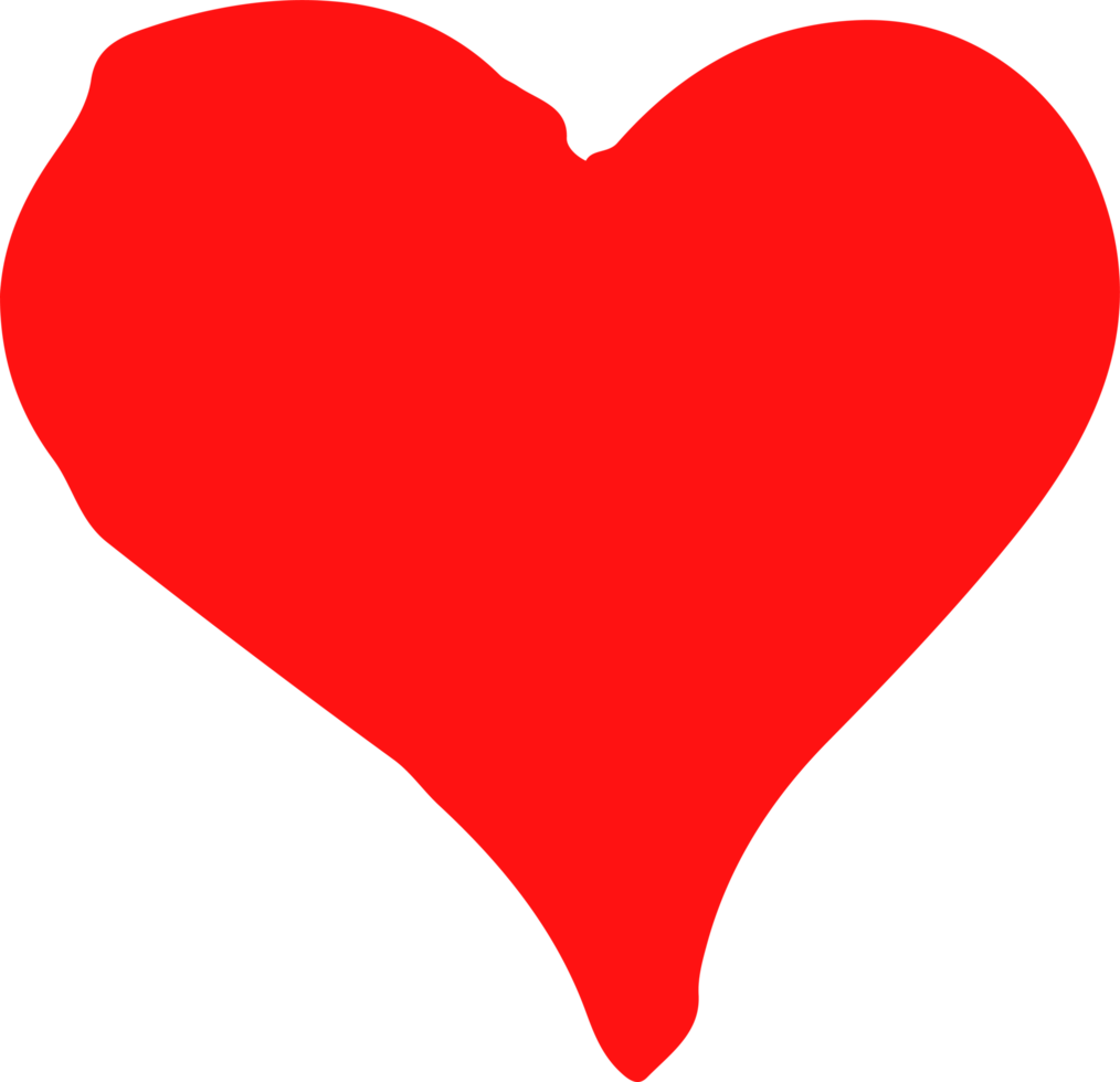 Hand draw Heart icon love sign design png