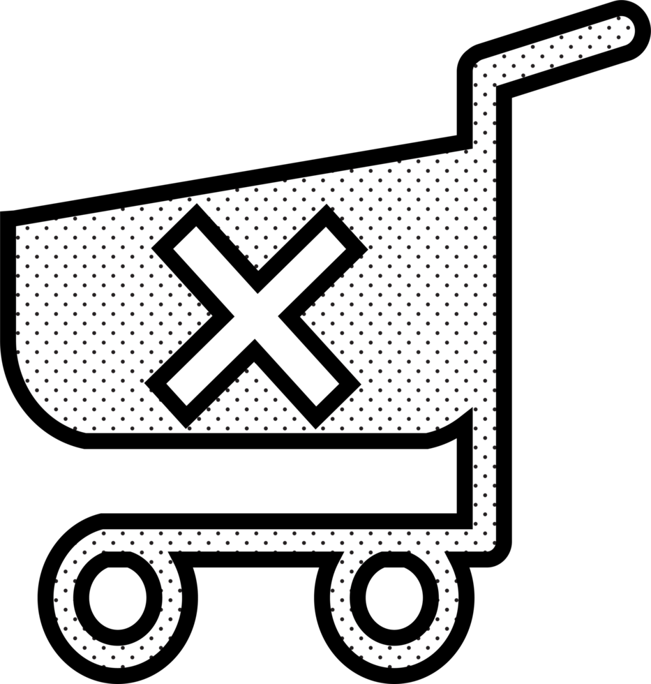 design de sinal de ícone de carrinho de compras png