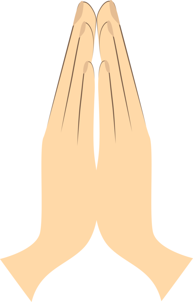 Illustration of karma depicted with Namaste, Indian hand greeting posture of namaste with png illustration