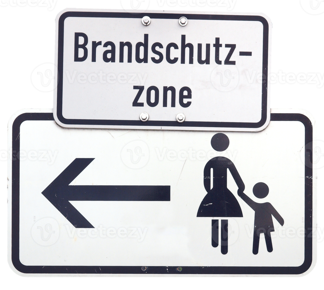 German sign transparent PNG. Brandschutz-zone Fire protection zo png