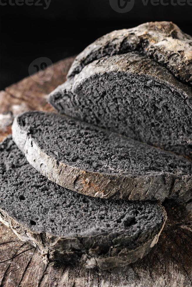 Bread of unusual black color photo