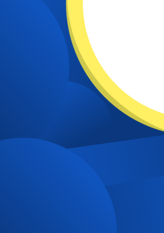 plantilla de volante simple con fondo de color principal azul y líneas amarillas o naranjas. disponible para el espacio de texto. Adecuado para promociones de escuelas, campus, empresas e industrias. png