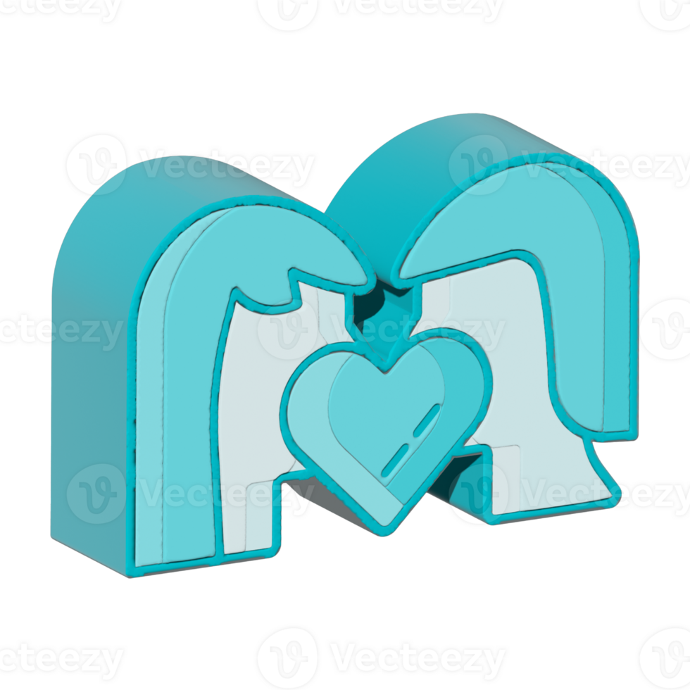 Assets of 3d assets of couple perfect for map social media design graphic card etc png