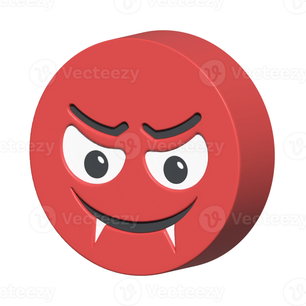 ilustração de emoticon de renderização 3d isolada para bate-papo, design, infográfico, mensagem etc png