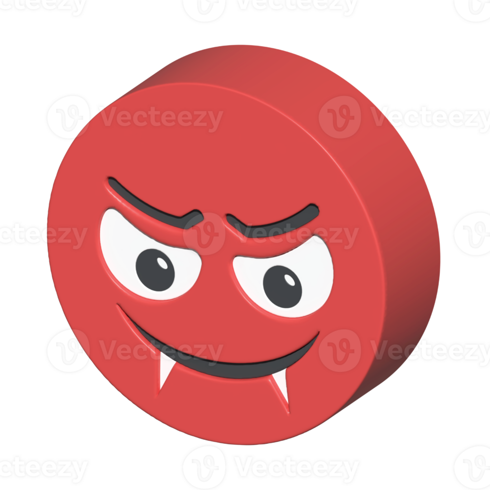 ilustração de emoticon de renderização 3d isolada para bate-papo, design, infográfico, mensagem etc png