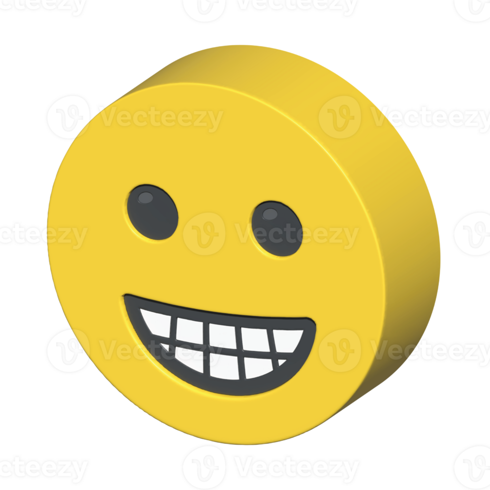 illustrazione di emoticon di rendering 3d isolata per chat, design, infografica, messaggio ecc png