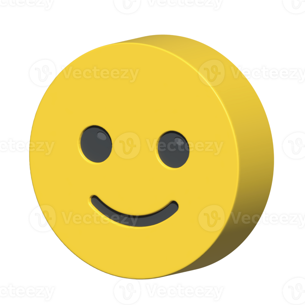 illustrazione di emoticon di rendering 3d isolata per chat, design, infografica, messaggio ecc png