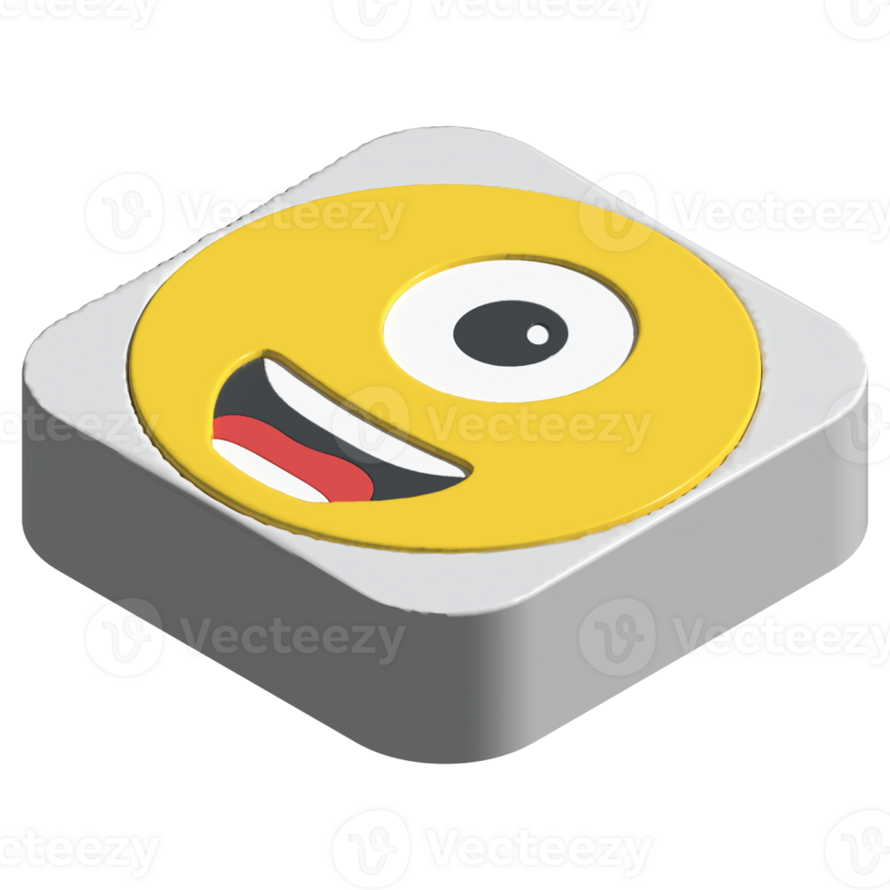 isolated 3d render Emoticon illustration for chat, design, infographic, message etc png