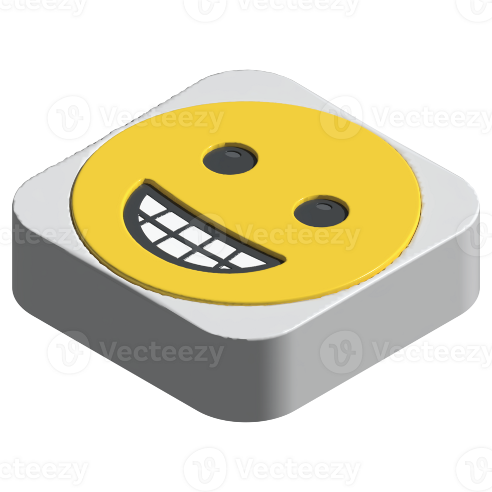 isolated 3d render Emoticon illustration for chat, design, infographic, message etc png