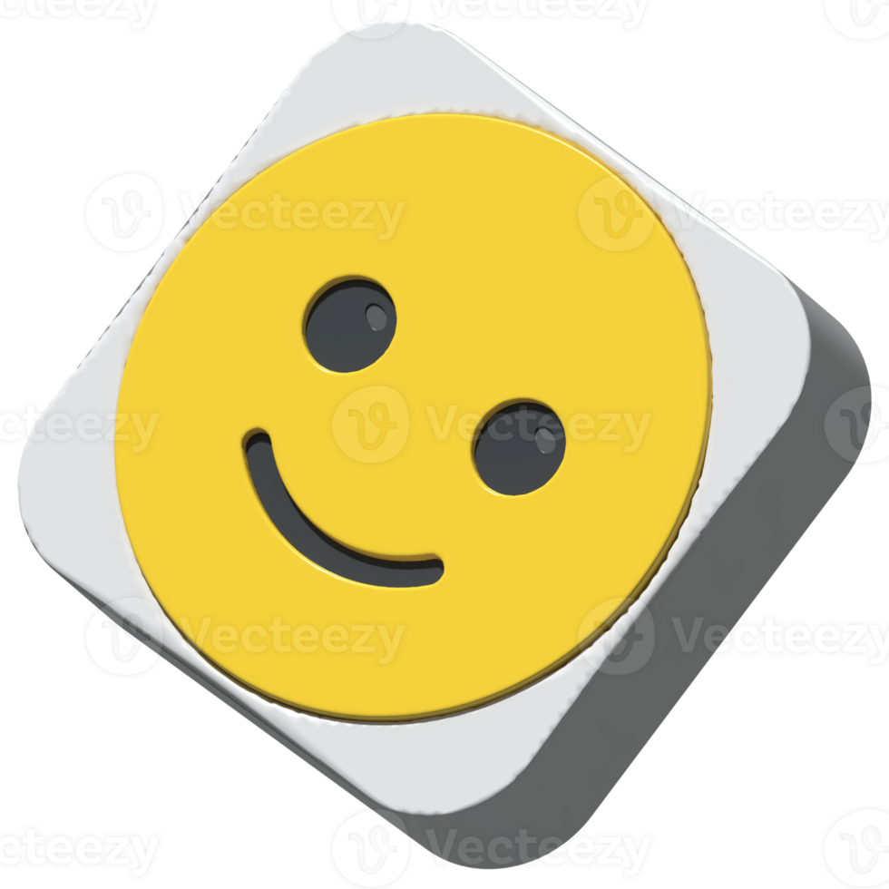 illustrazione di emoticon di rendering 3d isolata per chat, design, infografica, messaggio ecc png