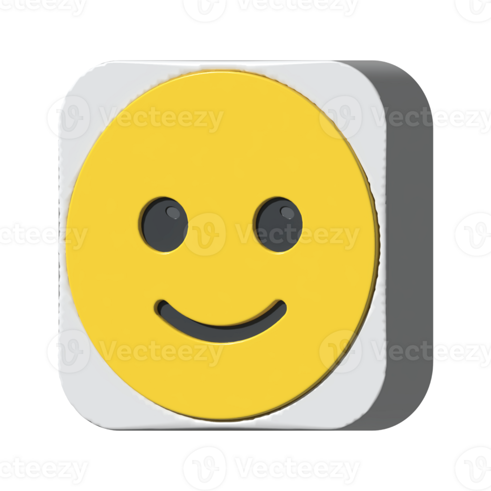 ilustración de emoticono de presentación 3d aislada para chat, diseño, infografía, mensaje, etc. png