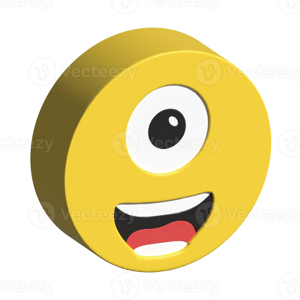 isolated 3d render Emoticon illustration for chat, design, infographic, message etc png