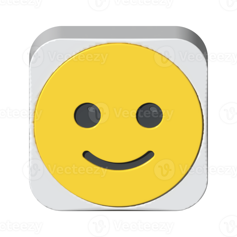 illustrazione di emoticon di rendering 3d isolata per chat, design, infografica, messaggio ecc png