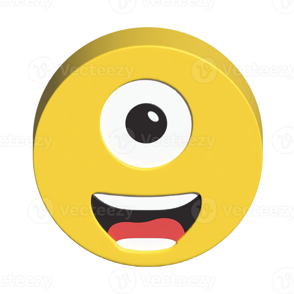 isolated 3d render Emoticon illustration for chat, design, infographic, message etc png