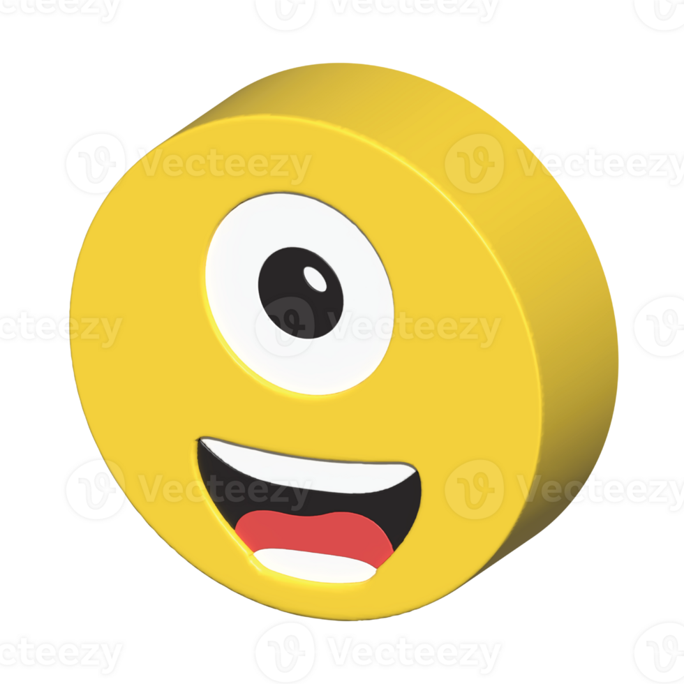 isolated 3d render Emoticon illustration for chat, design, infographic, message etc png