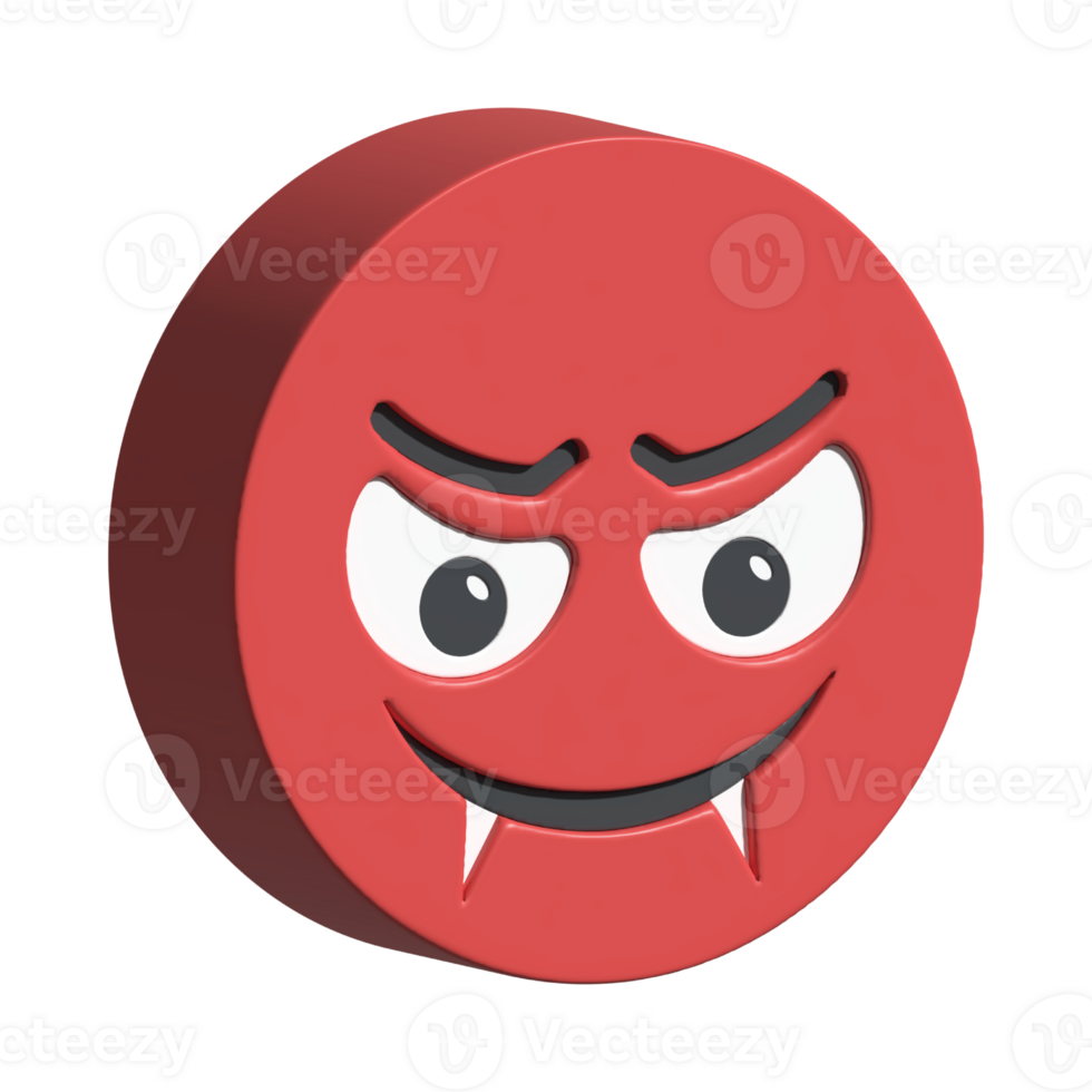 isolated 3d render Emoticon illustration for chat, design, infographic, message etc png