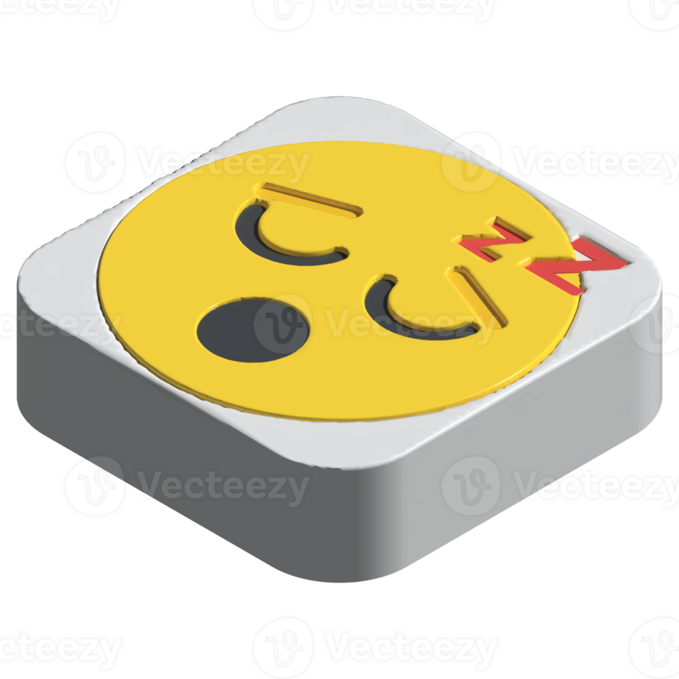 isolated 3d render Emoticon illustration for chat, design, infographic, message etc png