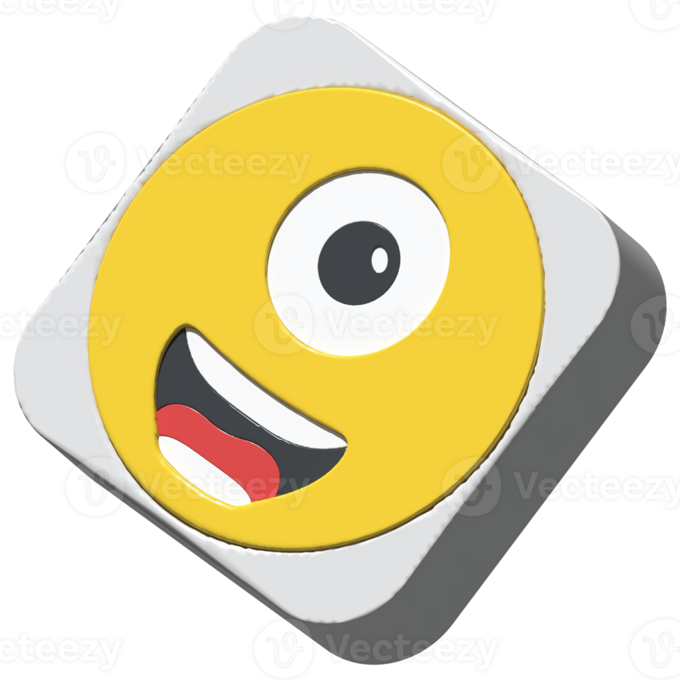 isolated 3d render Emoticon illustration for chat, design, infographic, message etc png