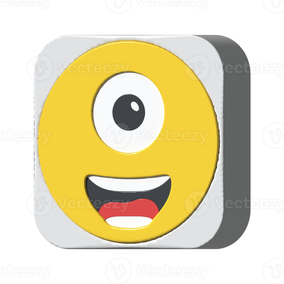 isolated 3d render Emoticon illustration for chat, design, infographic, message etc png