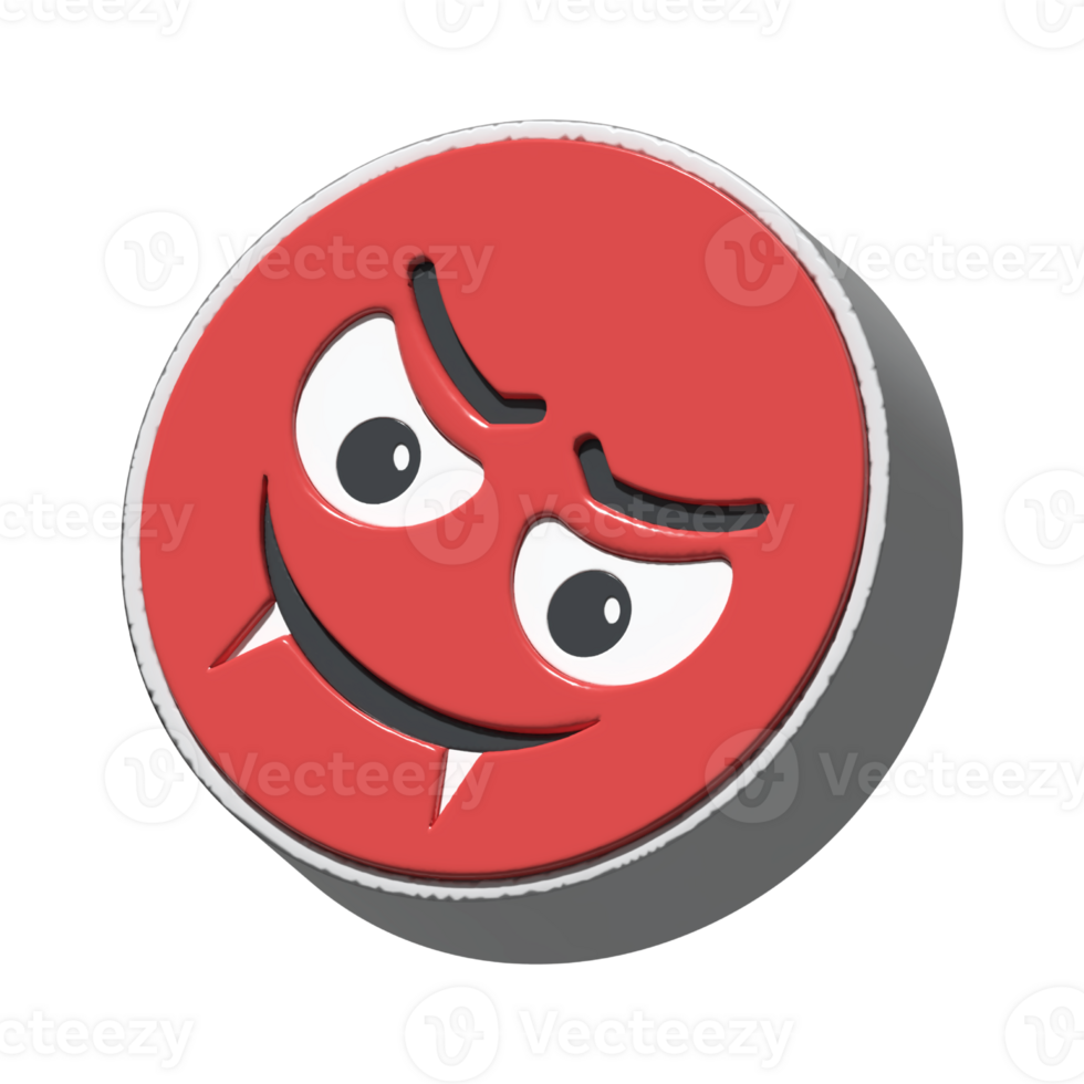 isolated 3d render Emoticon illustration for chat, design, infographic, message etc png