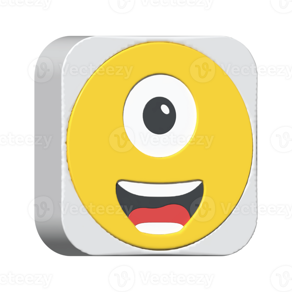 isolated 3d render Emoticon illustration for chat, design, infographic, message etc png