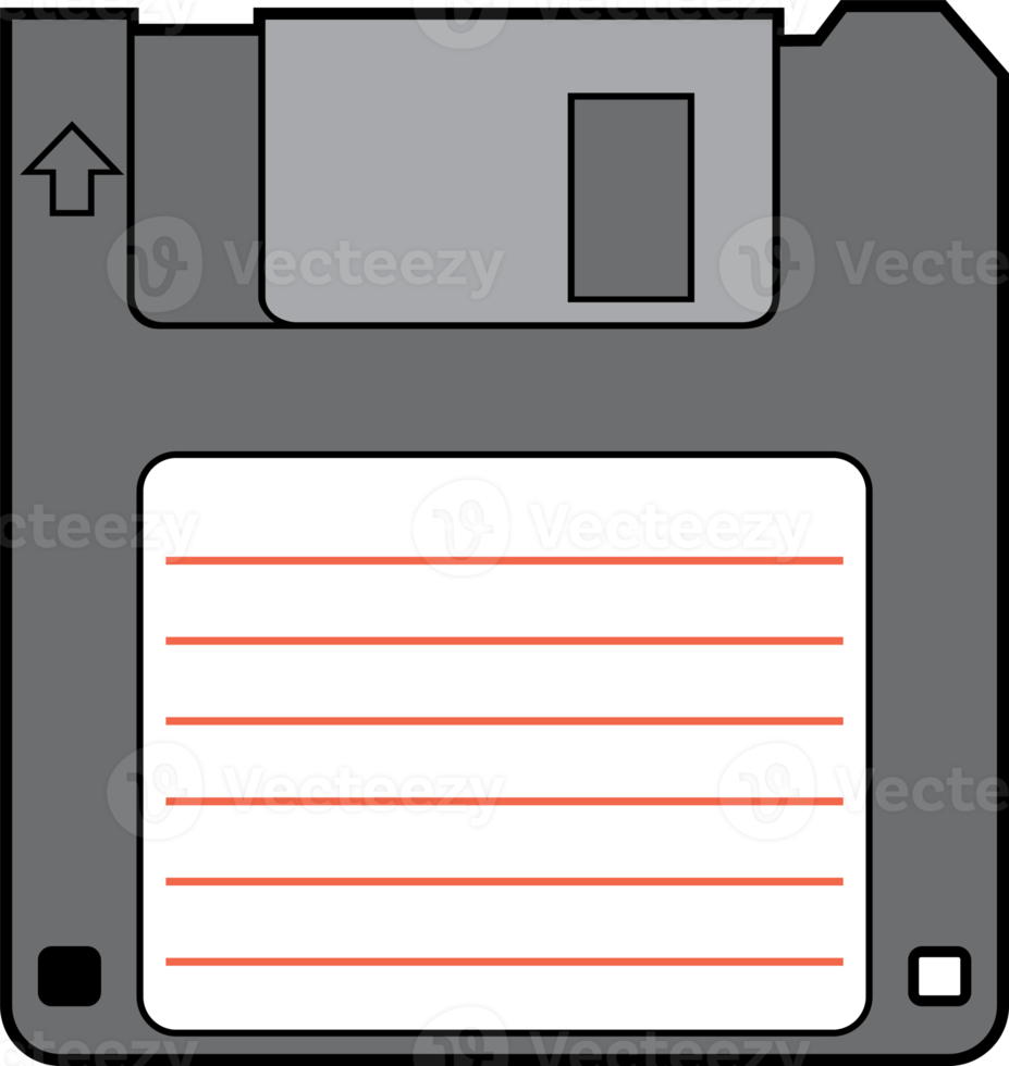 Magnetic floppy disk png design