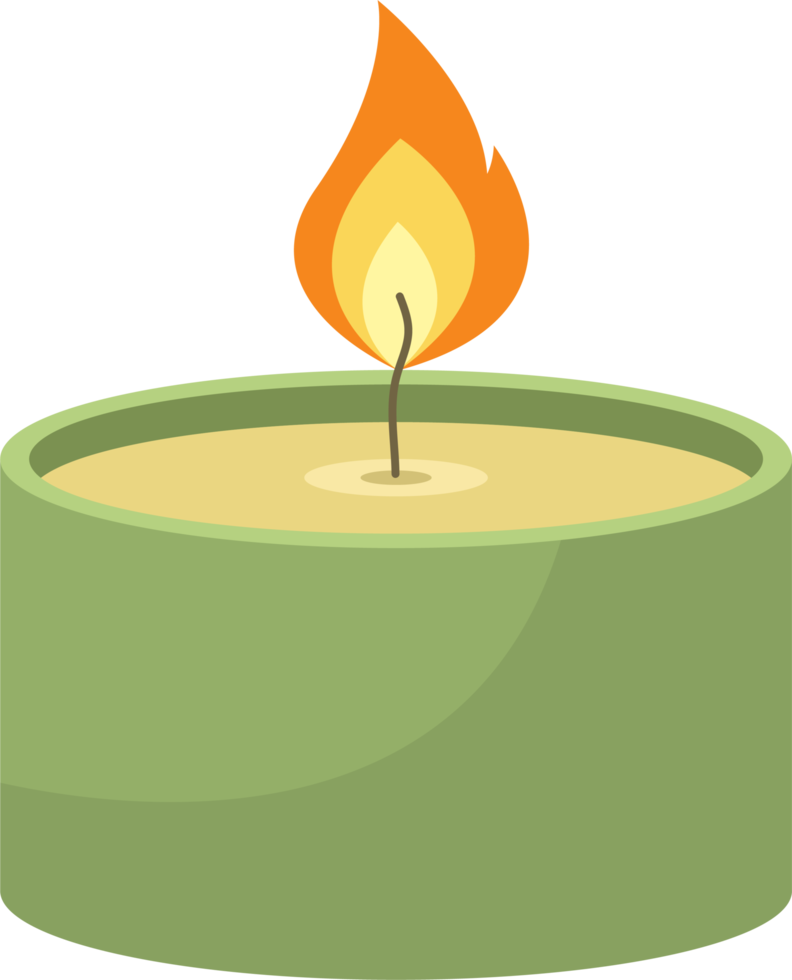 Colored candle clipart design illustration png