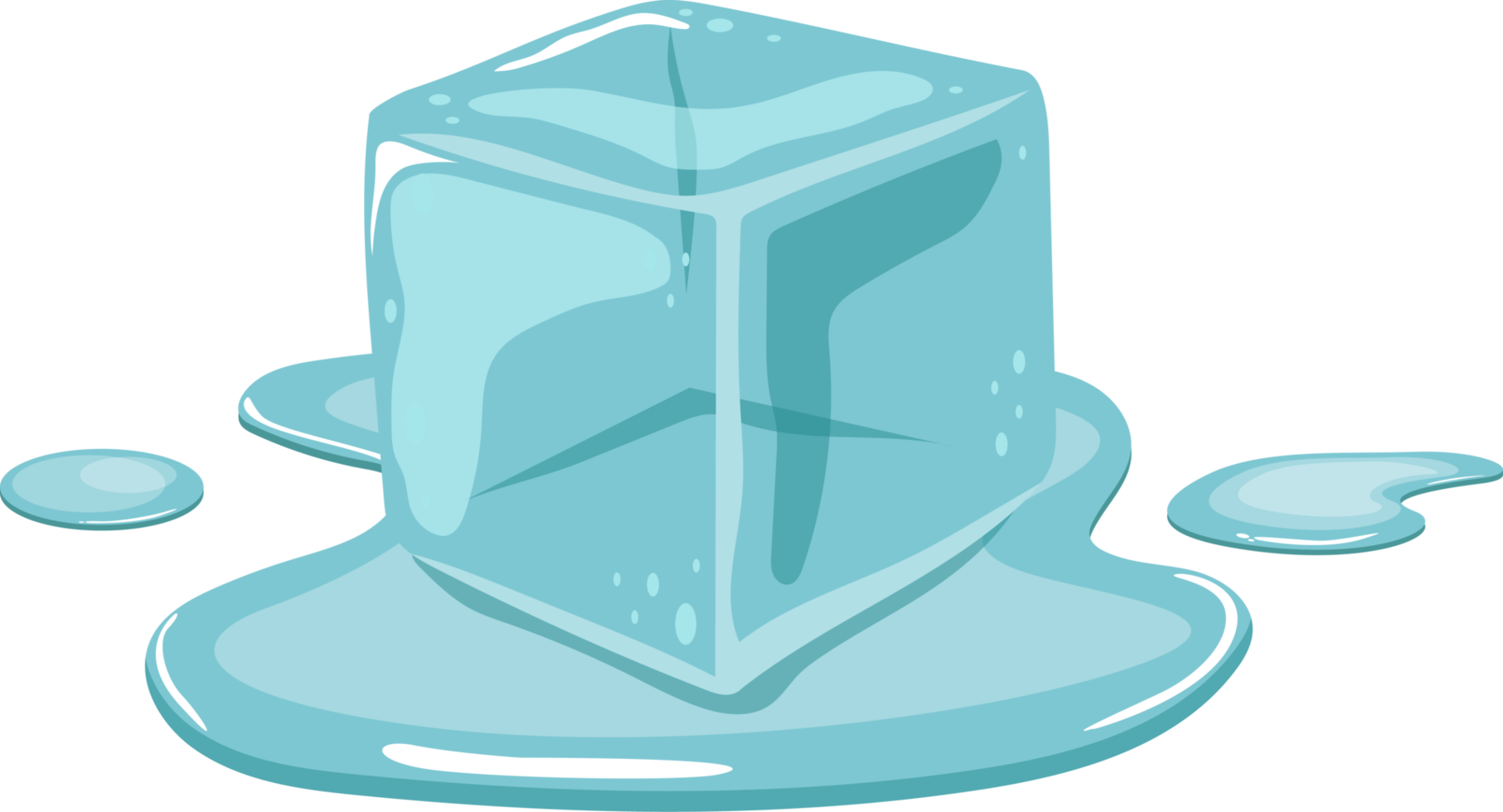 Ilustración de diseño de imágenes prediseñadas de cubo de hielo png