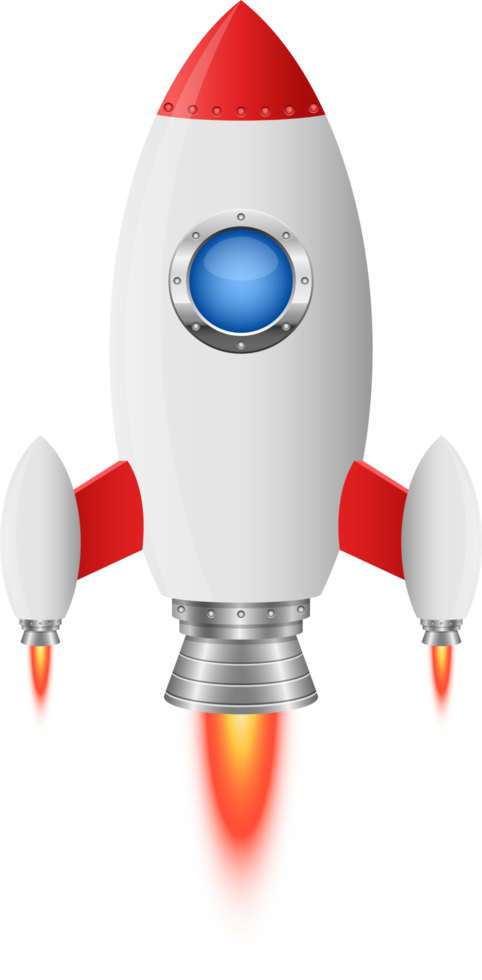 ilustração de design de clipart de nave espacial foguete png