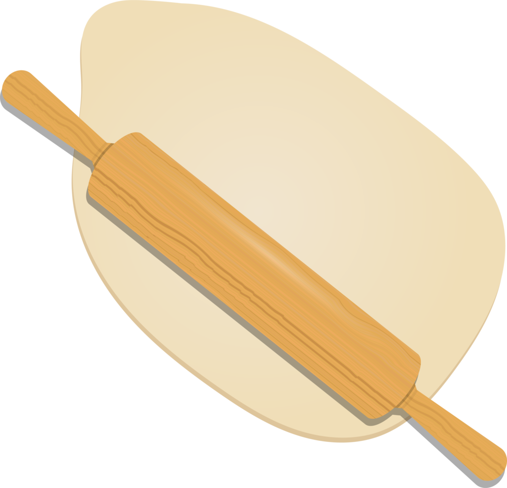 rolo de madeira na ilustração de design de clipart de massa png