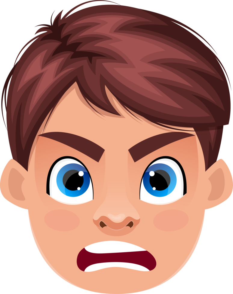 Little kid face expression clipart design illustration png