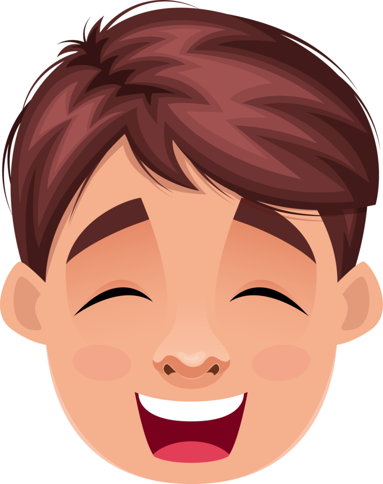 Little kid face expression clipart design illustration png