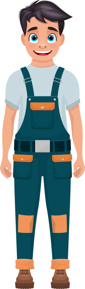 Boy worker clipart design illustration png