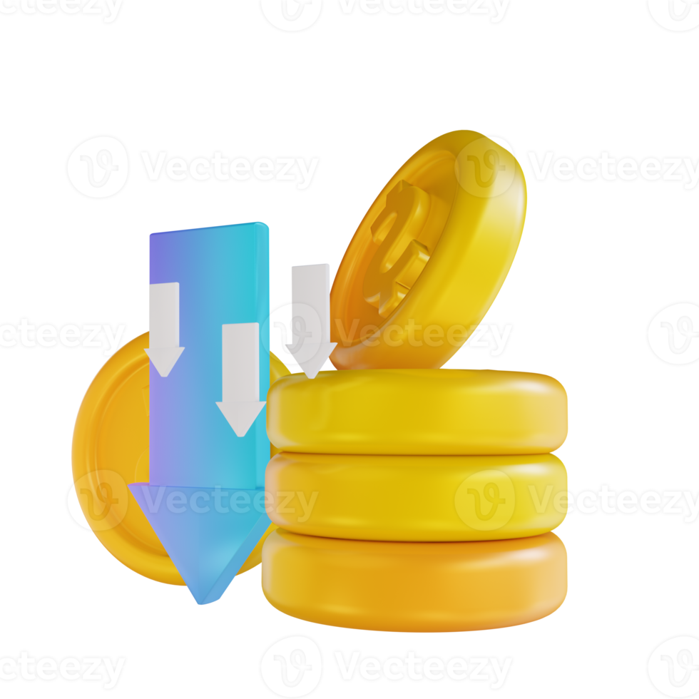 3D illustration colorful withdraw money png