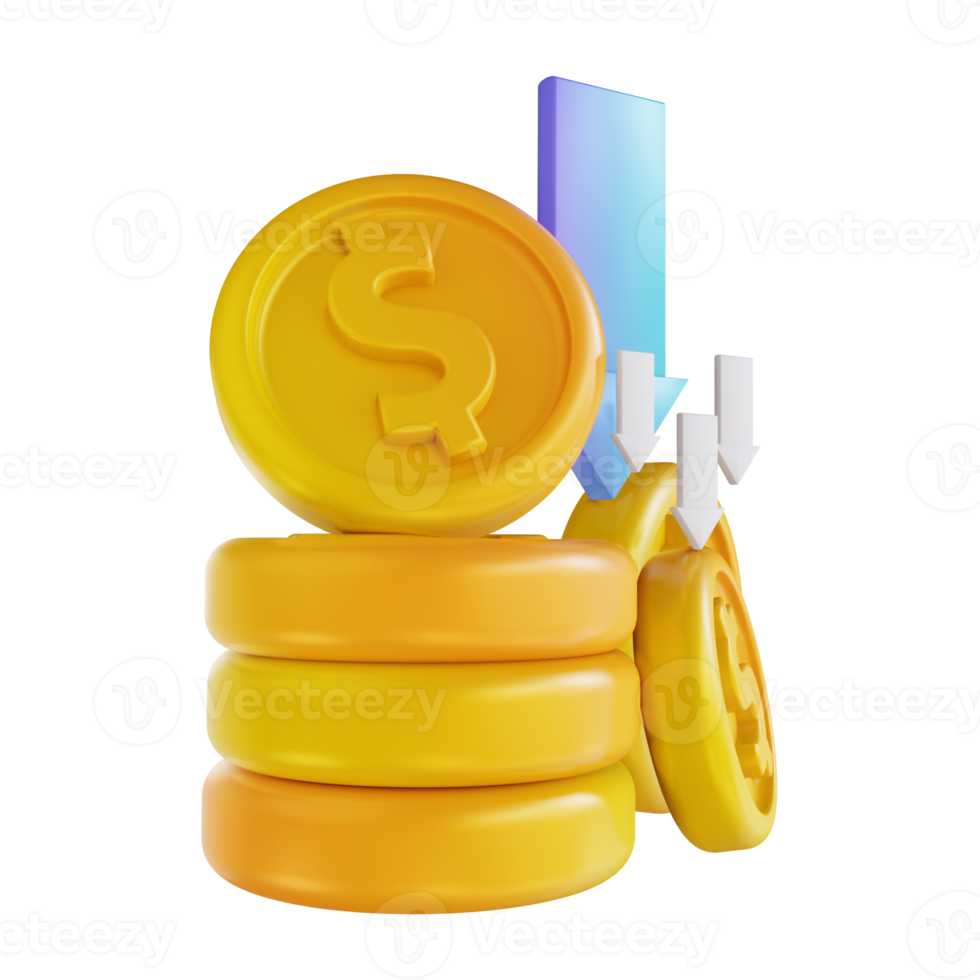 3D illustration colorful withdraw money png