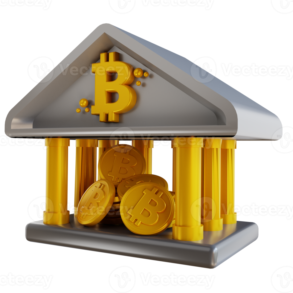 3D-illustration bitcoin banking png